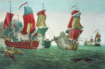  Seeschlacht Malerei - Kriegsschiff Seeschlacht von Kriegsschiff Seeschlacht